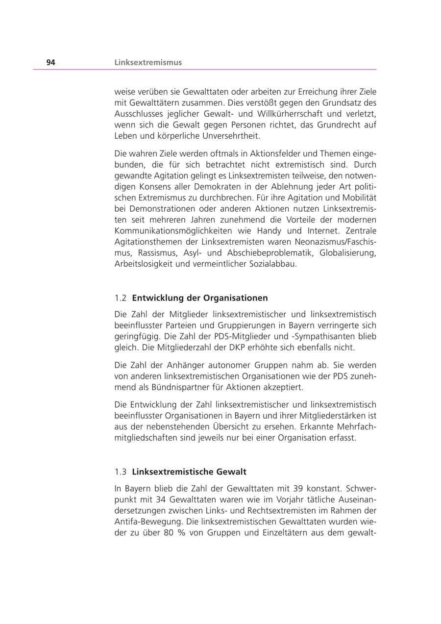 Seite 95 des Verfassungsschutzbericht 2001 Bayern