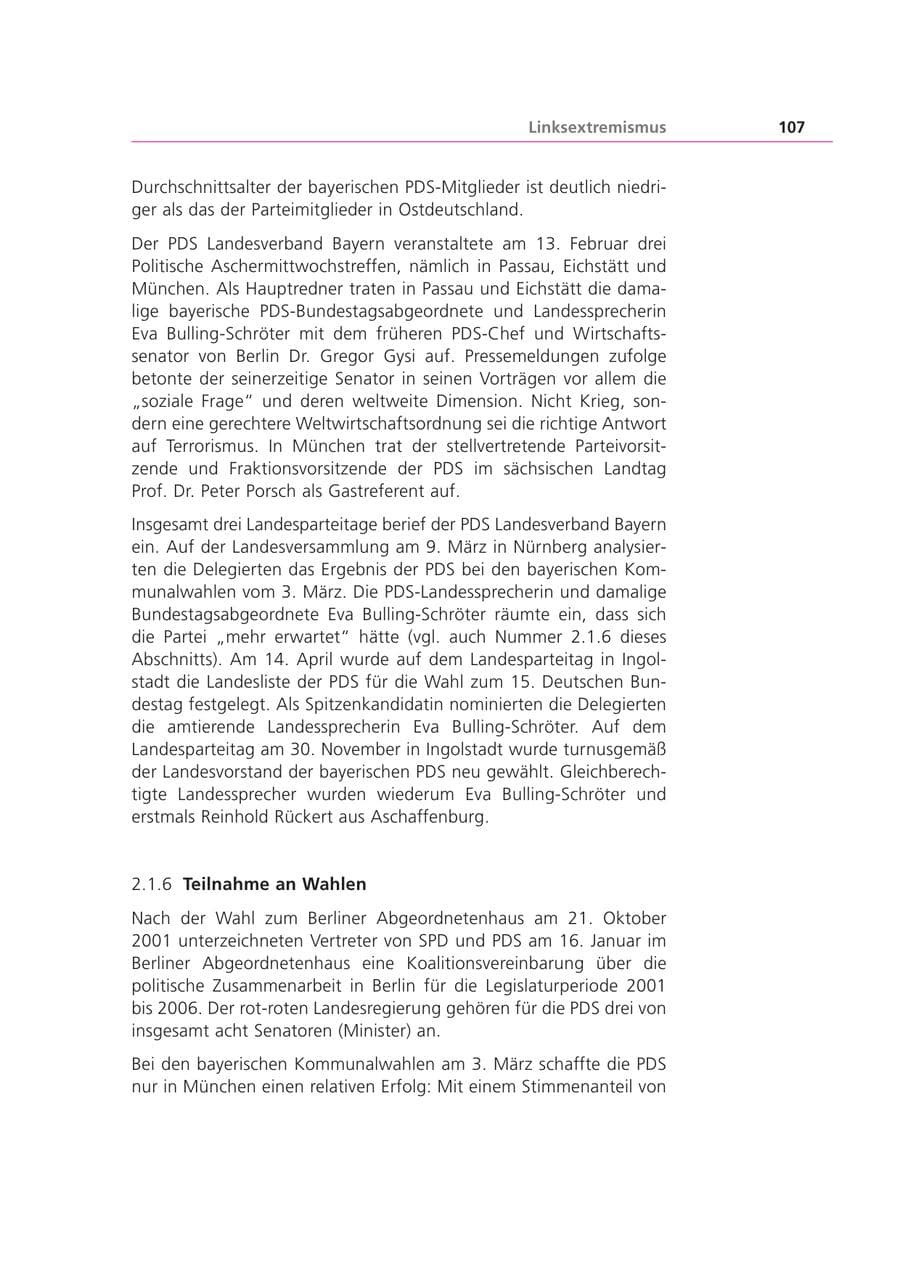 Seite 107 des Verfassungsschutzbericht 2002 Bayern