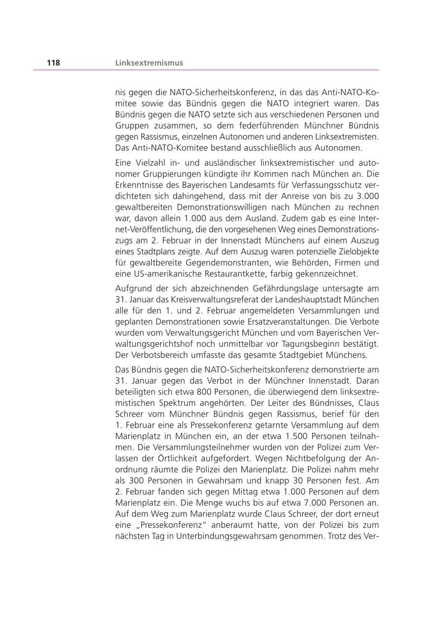 Seite 118 des Verfassungsschutzbericht 2002 Bayern