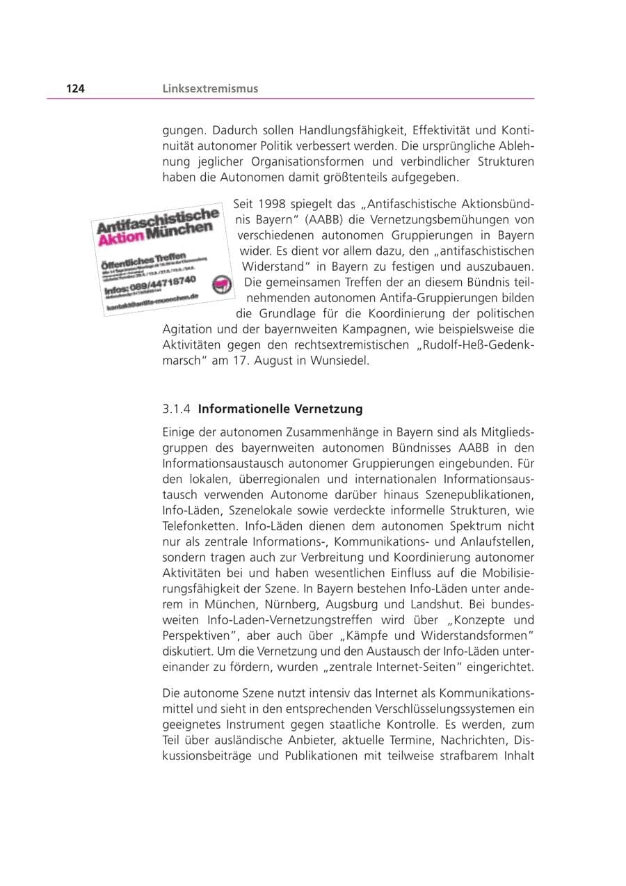 Seite 124 des Verfassungsschutzbericht 2002 Bayern