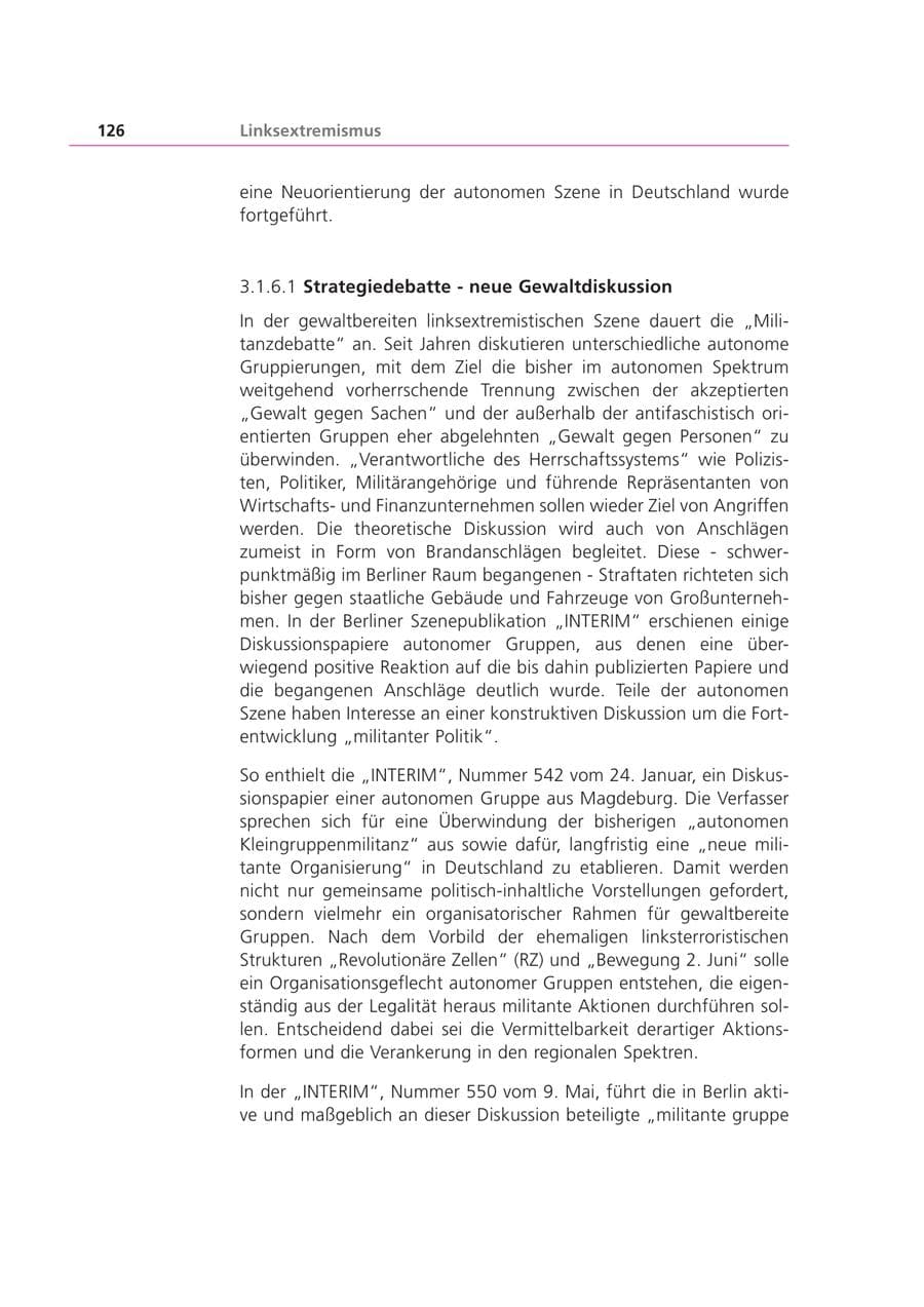 Seite 126 des Verfassungsschutzbericht 2002 Bayern