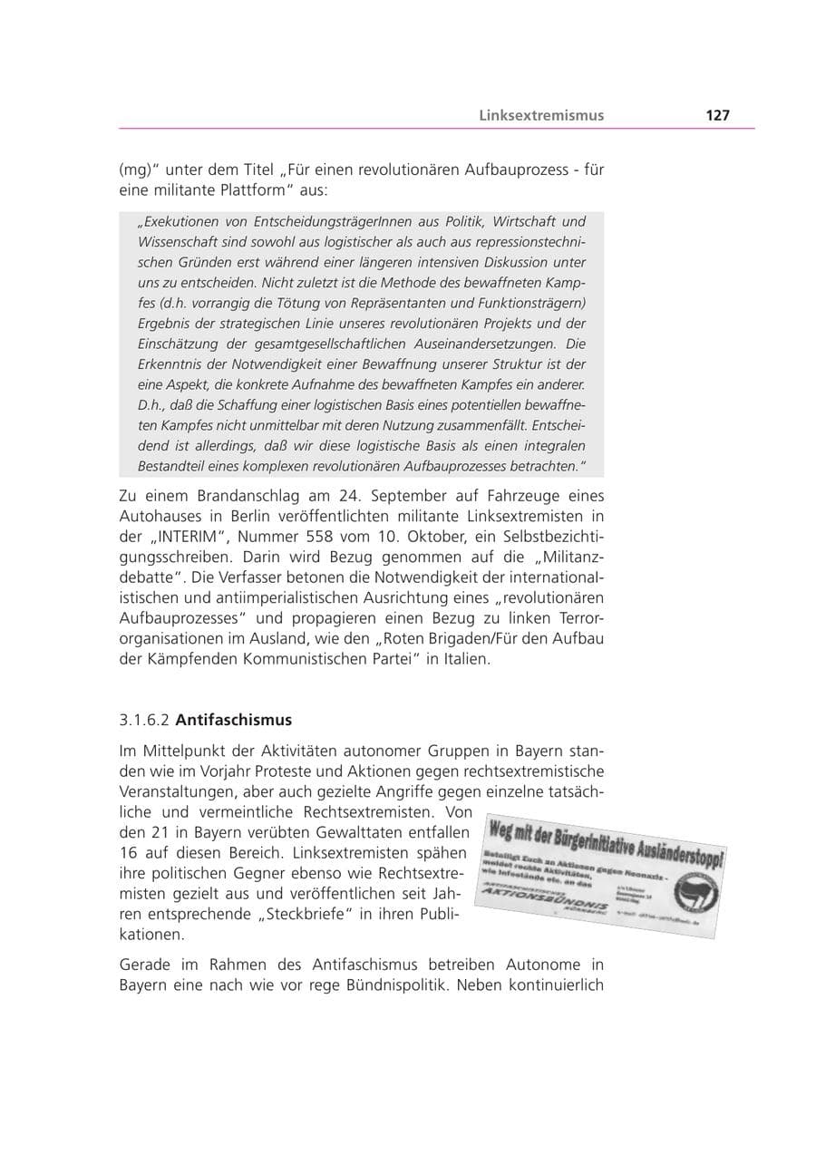 Seite 127 des Verfassungsschutzbericht 2002 Bayern