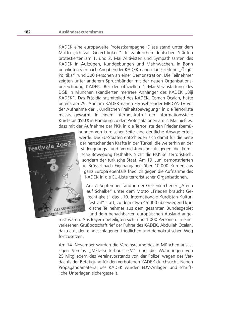 Seite 182 des Verfassungsschutzbericht 2002 Bayern