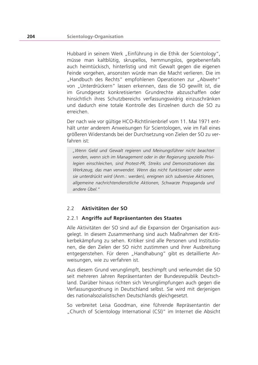 Seite 204 des Verfassungsschutzbericht 2002 Bayern