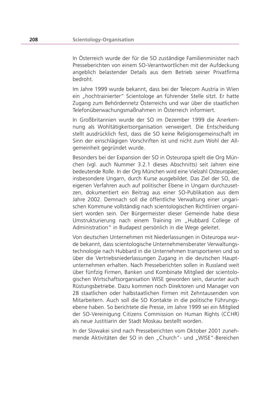 Seite 208 des Verfassungsschutzbericht 2002 Bayern