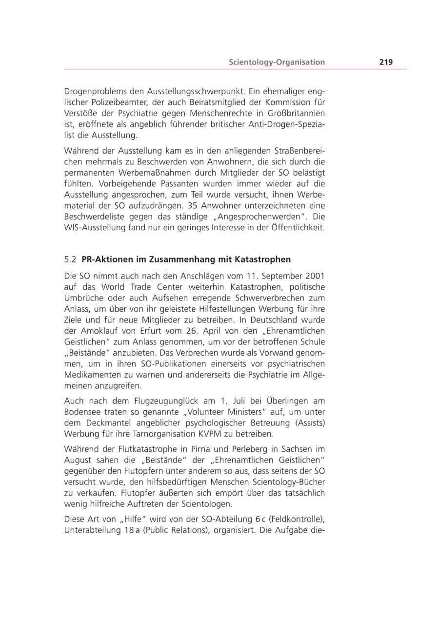 Seite 219 des Verfassungsschutzbericht 2002 Bayern
