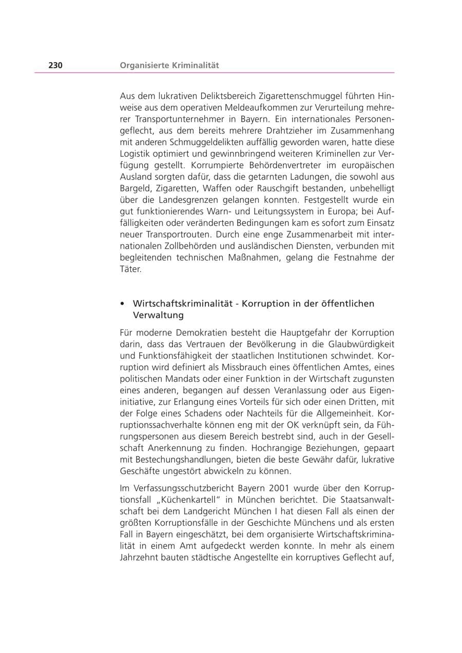 Seite 230 des Verfassungsschutzbericht 2002 Bayern