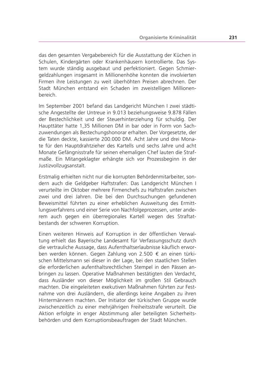 Seite 231 des Verfassungsschutzbericht 2002 Bayern