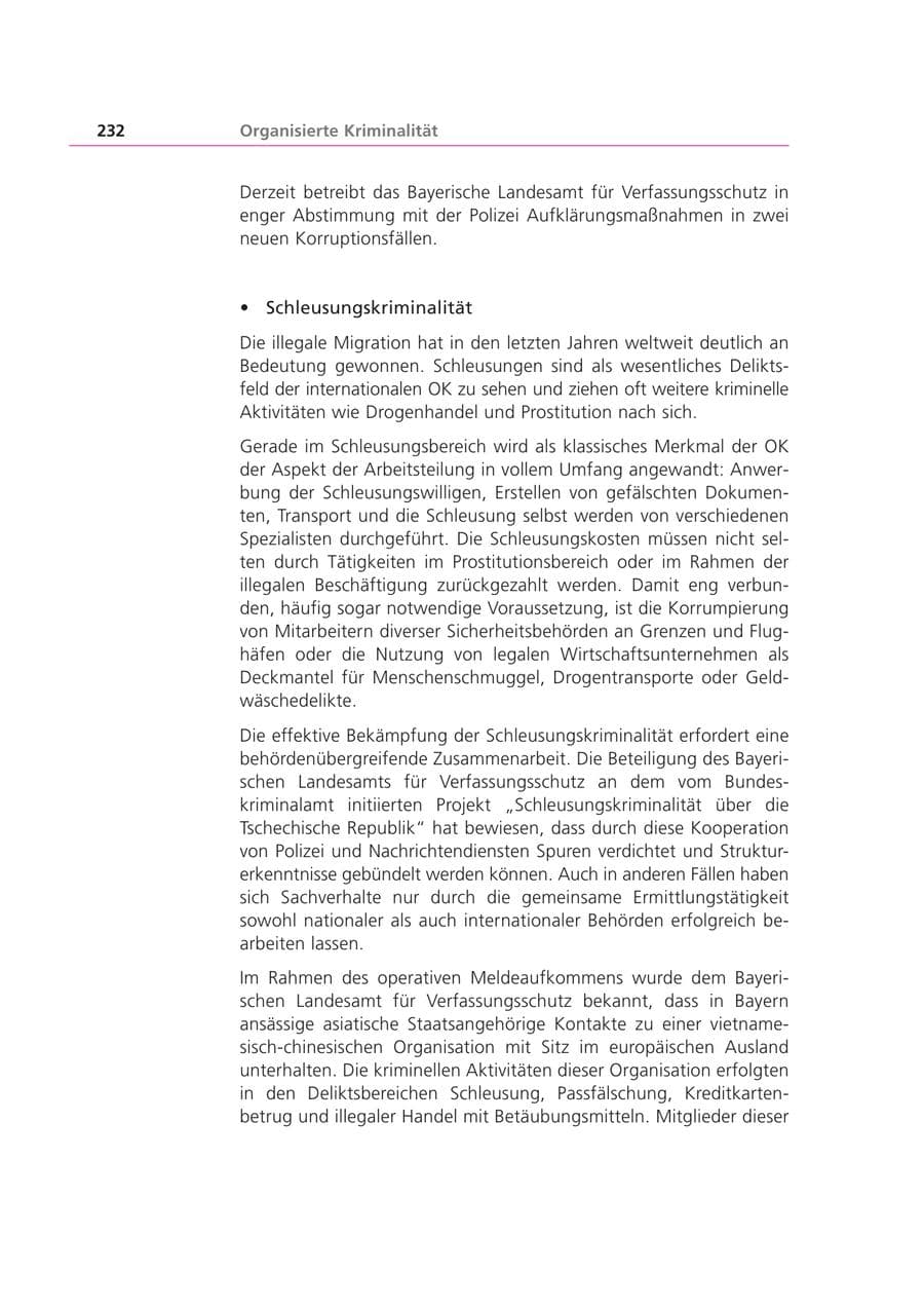 Seite 232 des Verfassungsschutzbericht 2002 Bayern