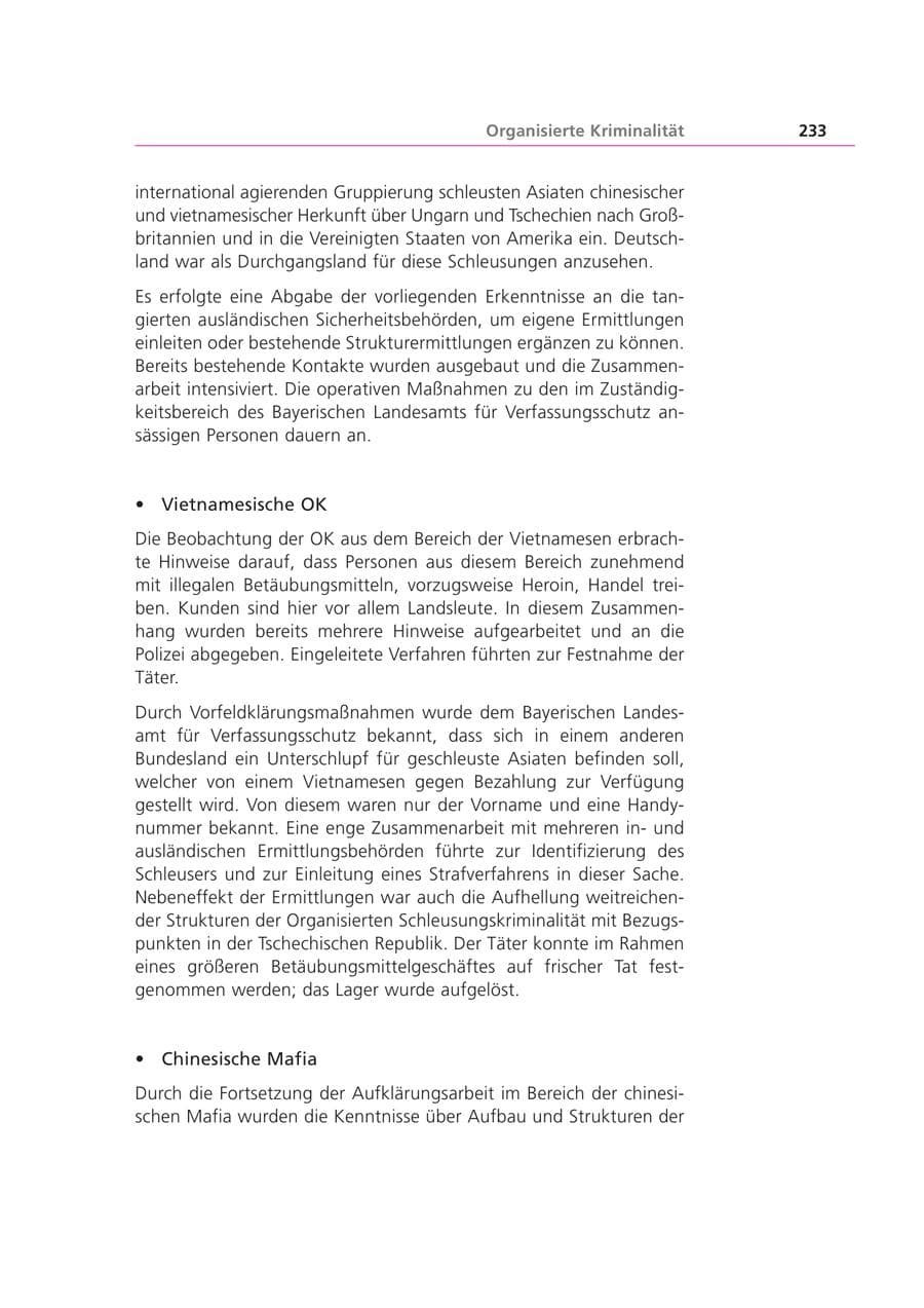 Seite 233 des Verfassungsschutzbericht 2002 Bayern