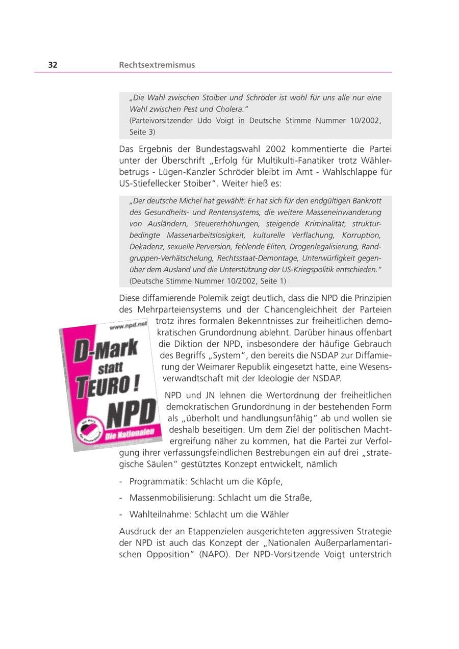 Seite 32 des Verfassungsschutzbericht 2002 Bayern