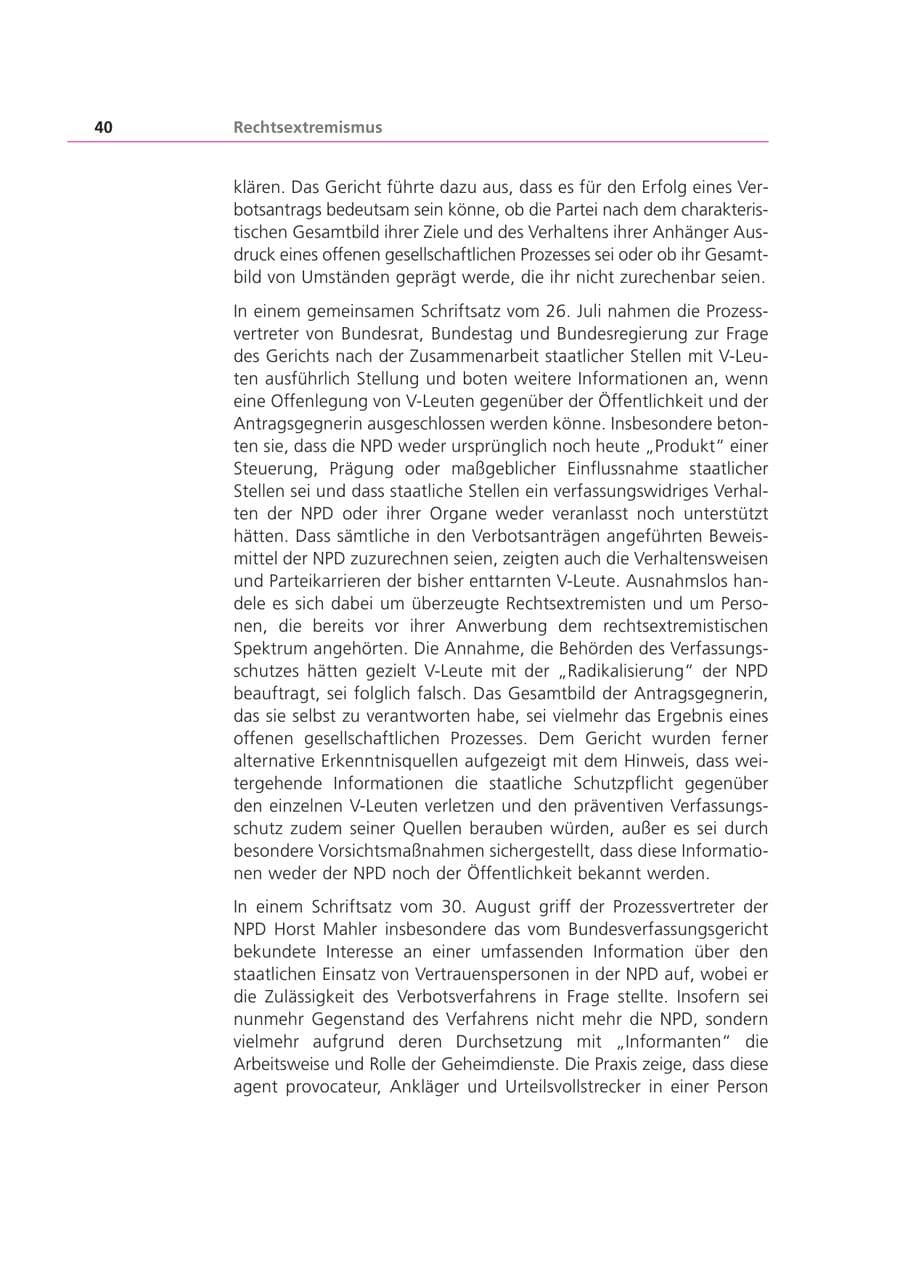 Seite 40 des Verfassungsschutzbericht 2002 Bayern