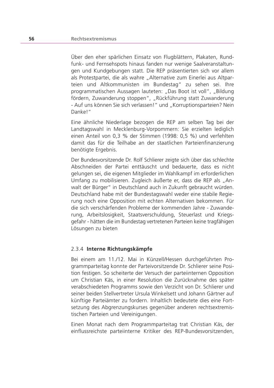 Seite 56 des Verfassungsschutzbericht 2002 Bayern