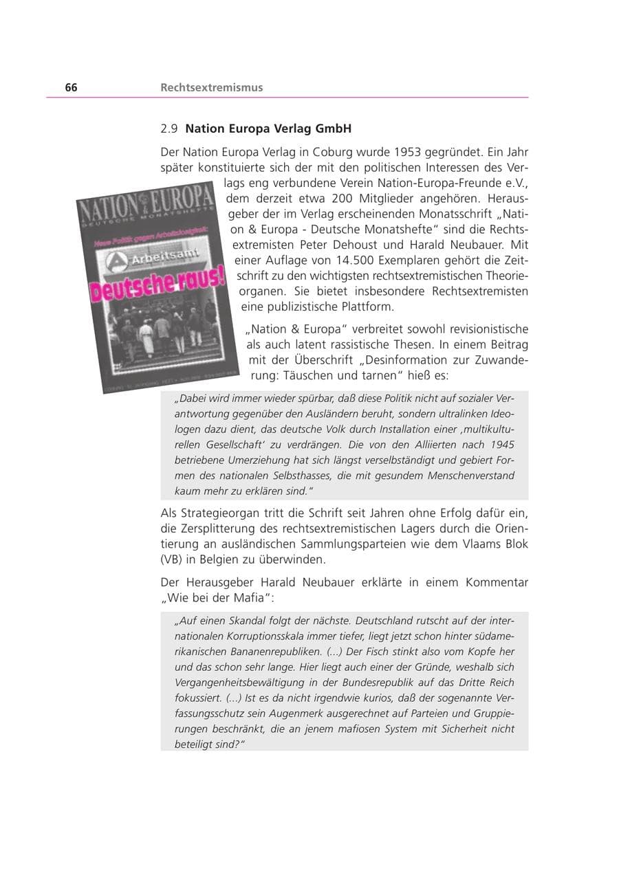 Seite 66 des Verfassungsschutzbericht 2002 Bayern