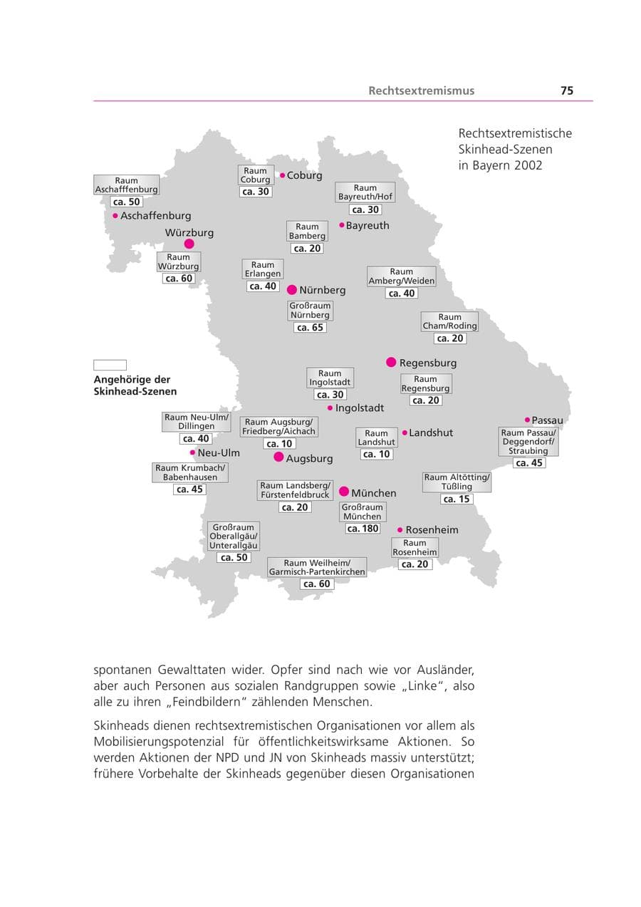 Seite 75 des Verfassungsschutzbericht 2002 Bayern