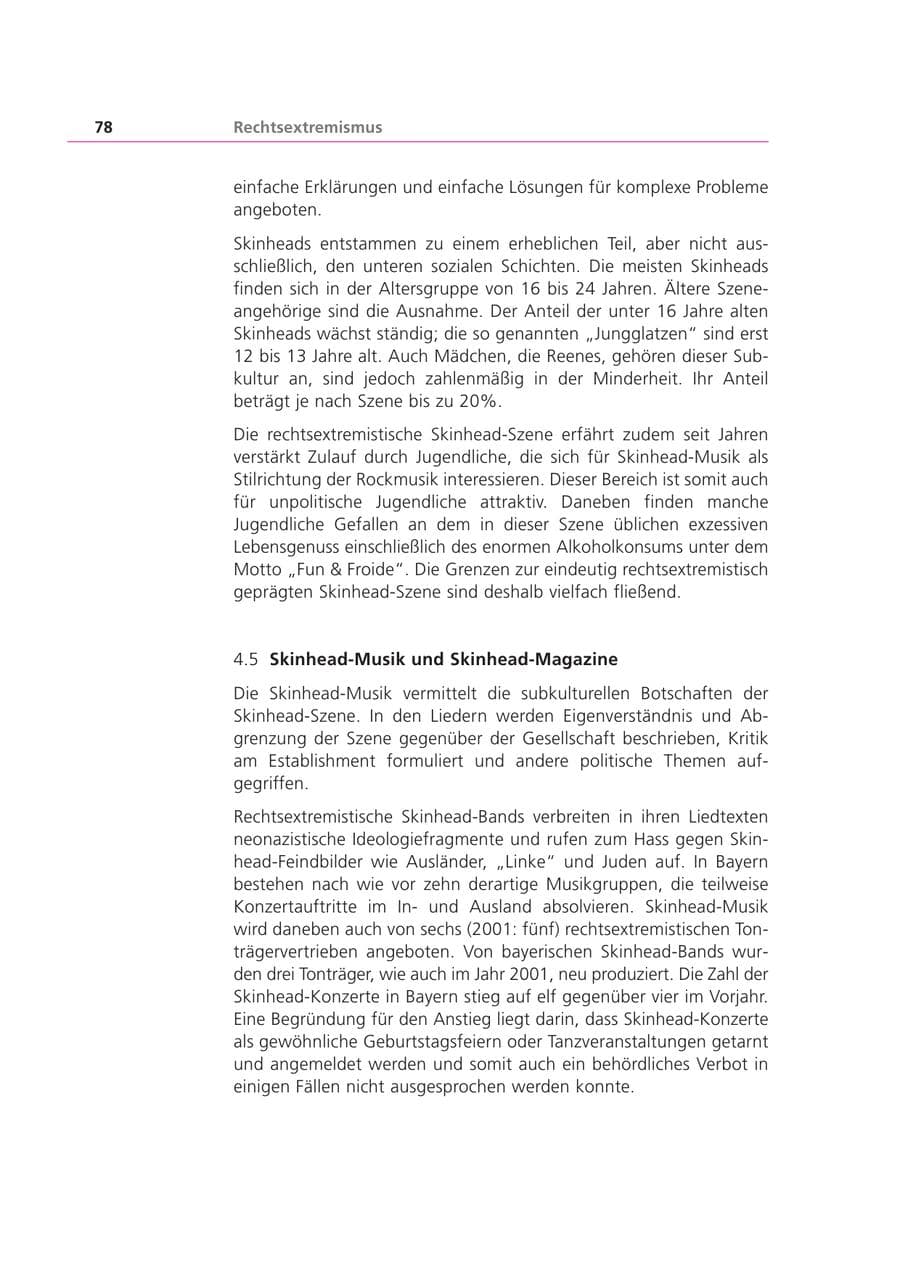 Seite 78 des Verfassungsschutzbericht 2002 Bayern