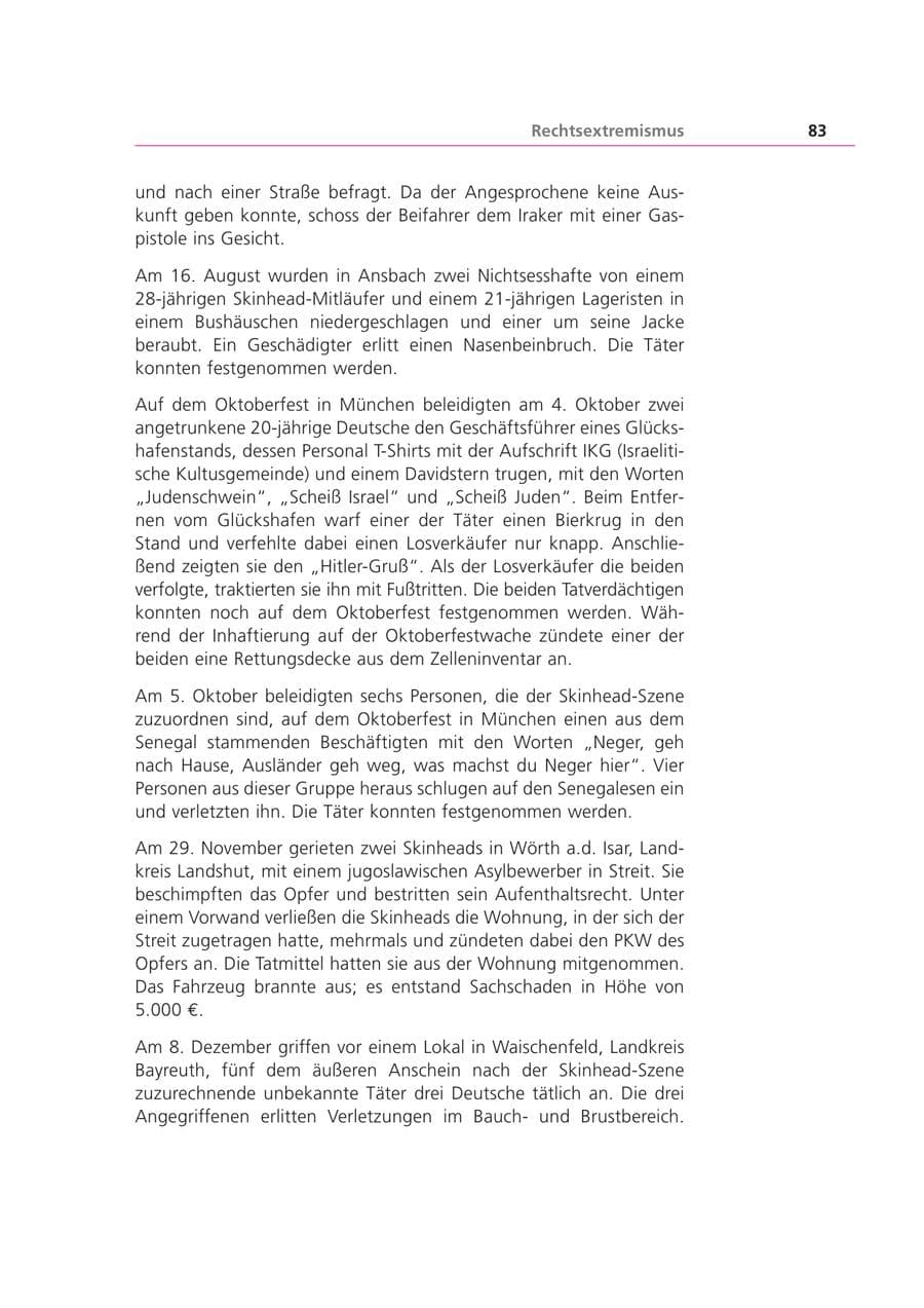 Seite 83 des Verfassungsschutzbericht 2002 Bayern