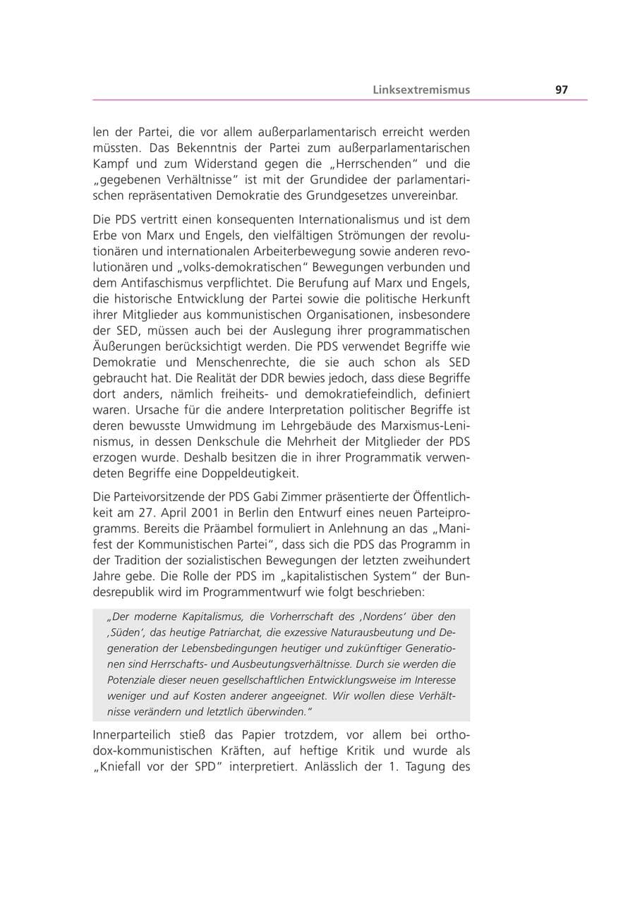 Seite 97 des Verfassungsschutzbericht 2002 Bayern