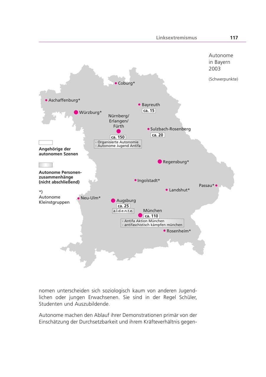 Seite 117 des Verfassungsschutzbericht 2003 Bayern