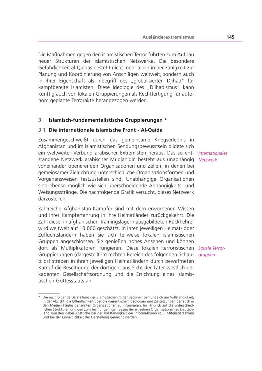Seite 145 des Verfassungsschutzbericht 2003 Bayern