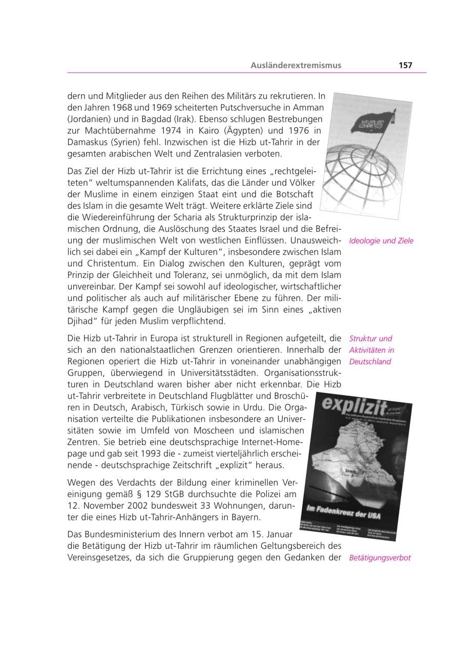 Seite 157 des Verfassungsschutzbericht 2003 Bayern