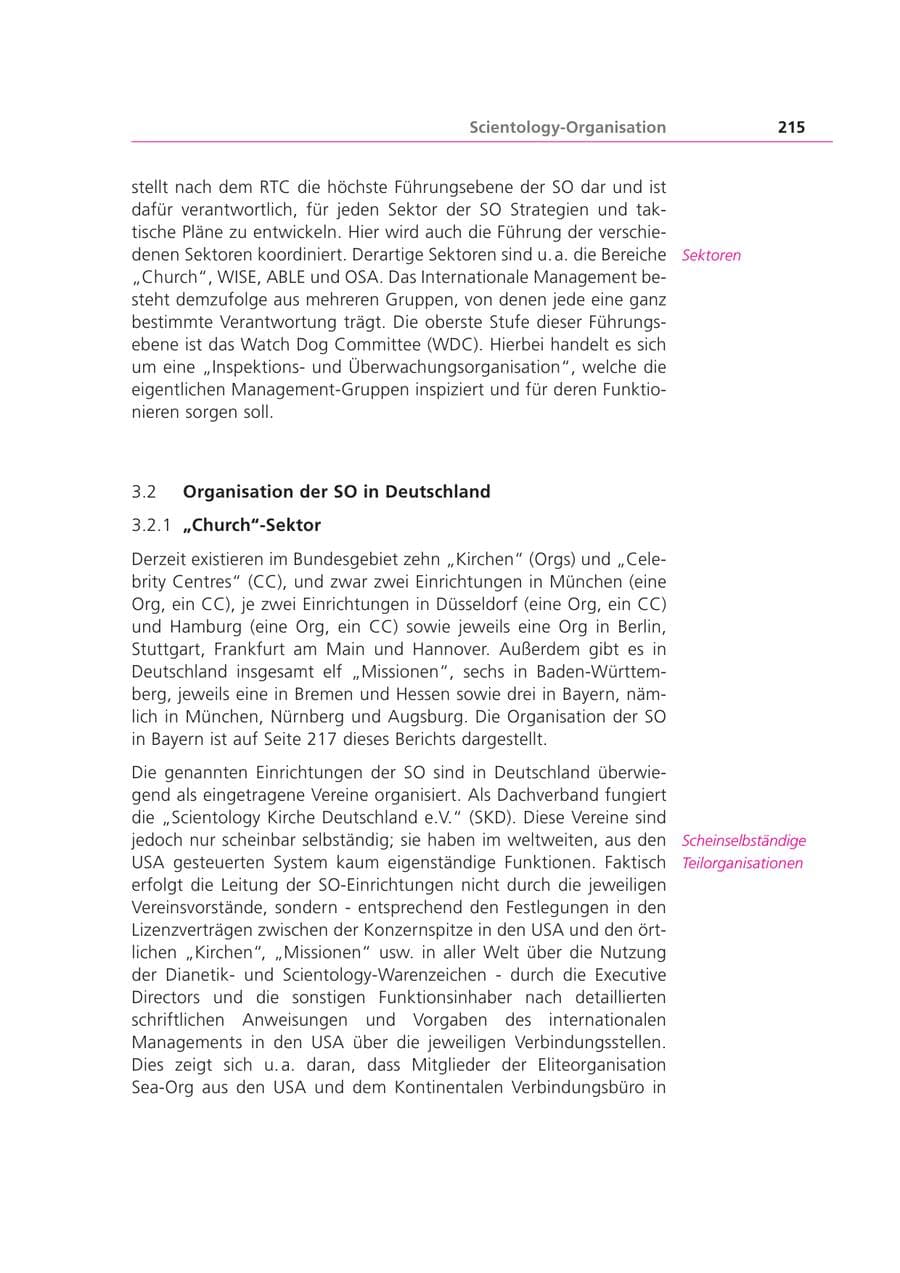 Seite 215 des Verfassungsschutzbericht 2003 Bayern