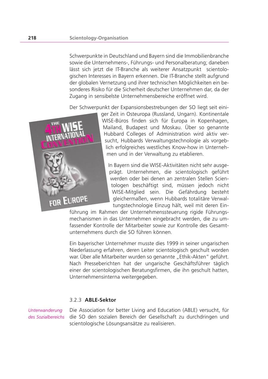Seite 218 des Verfassungsschutzbericht 2003 Bayern