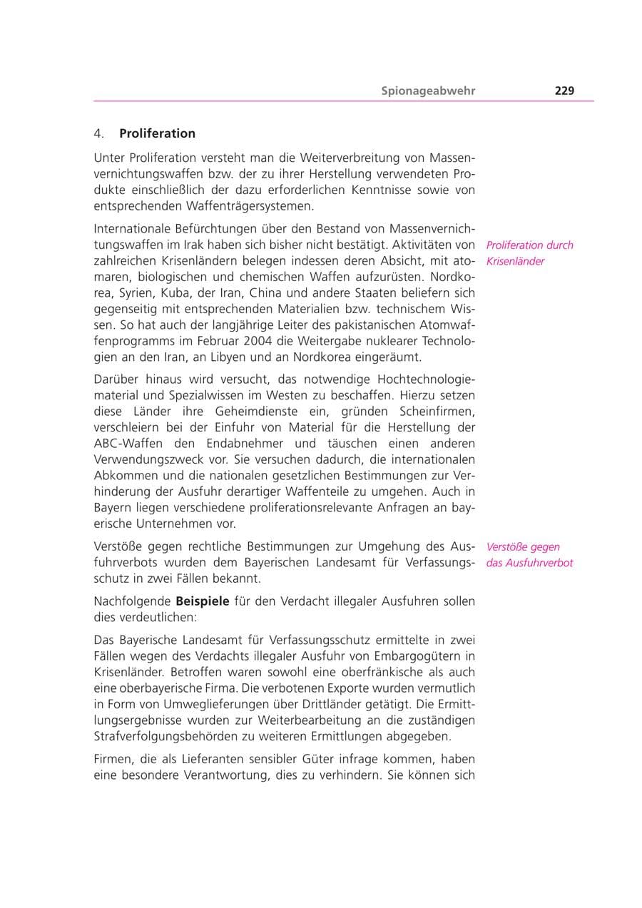 Seite 229 des Verfassungsschutzbericht 2003 Bayern