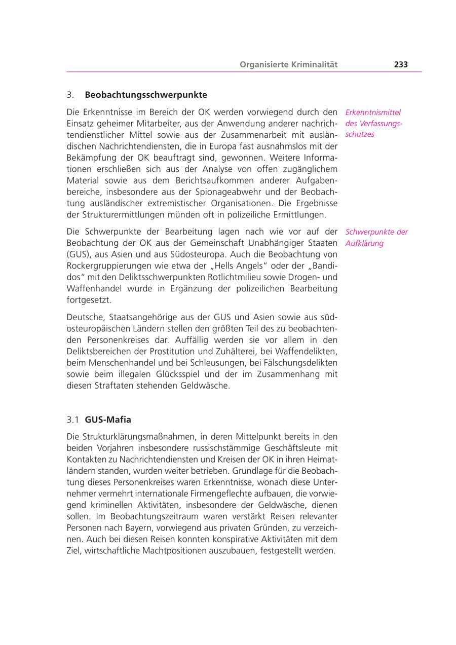 Seite 233 des Verfassungsschutzbericht 2003 Bayern