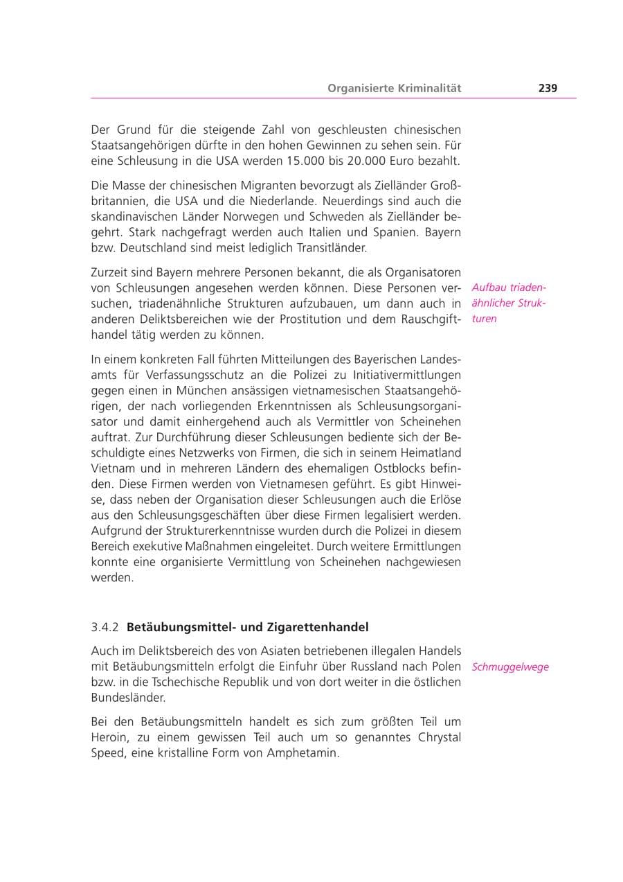 Seite 239 des Verfassungsschutzbericht 2003 Bayern