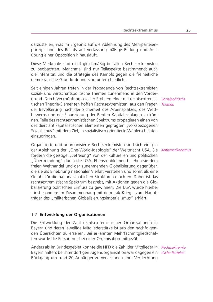 Seite 25 des Verfassungsschutzbericht 2003 Bayern