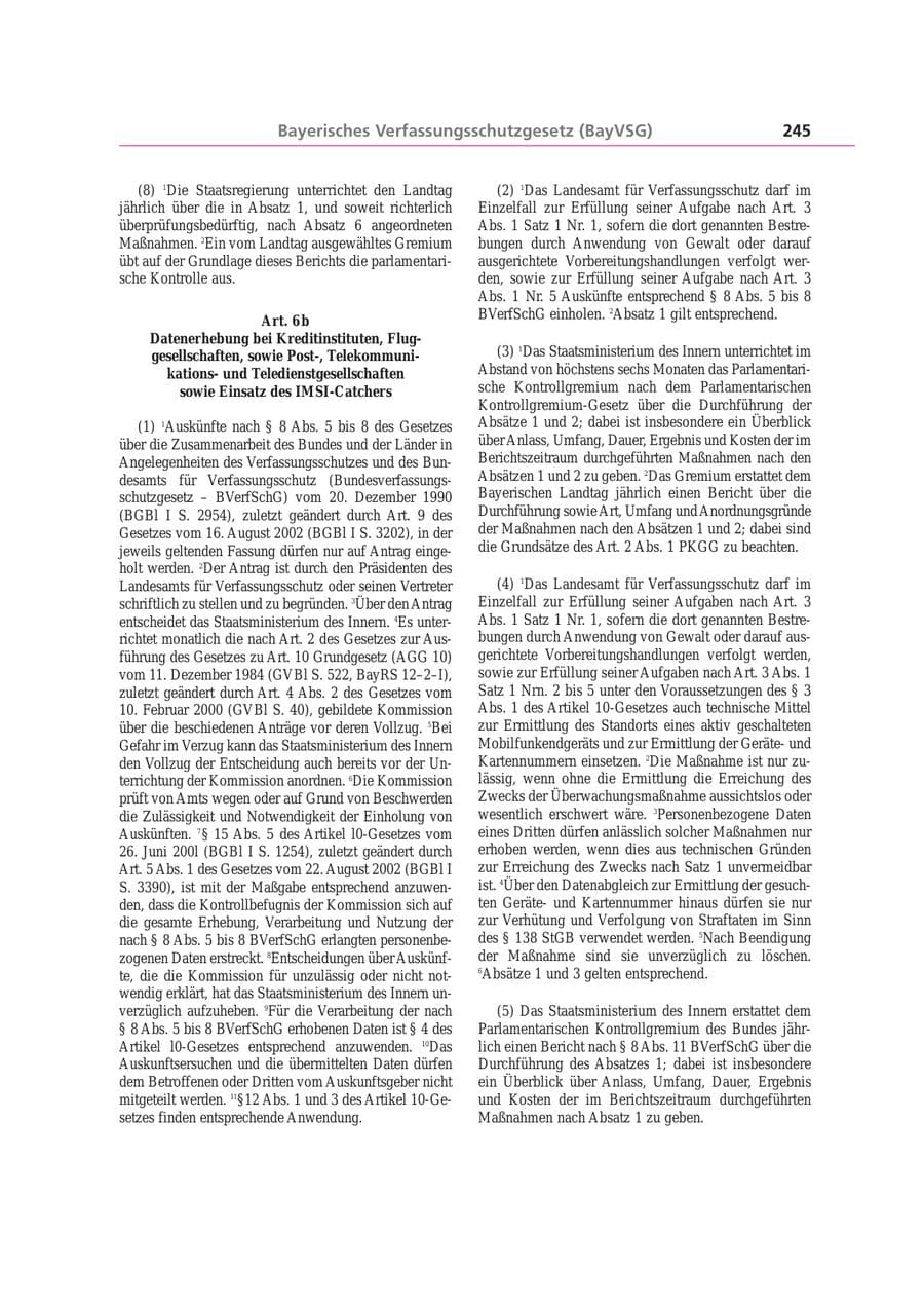 Seite 245 des Verfassungsschutzbericht 2003 Bayern