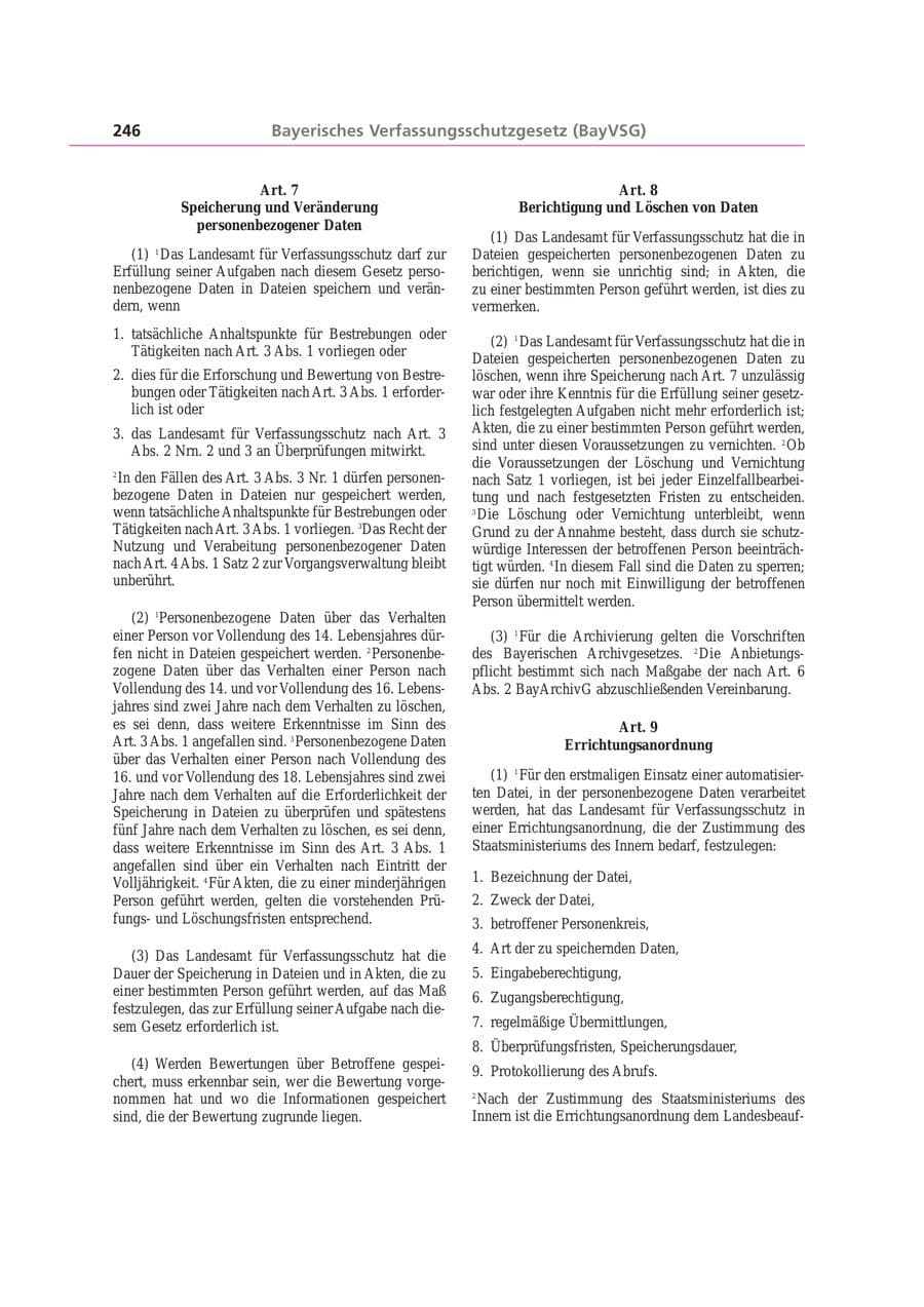 Seite 246 des Verfassungsschutzbericht 2003 Bayern