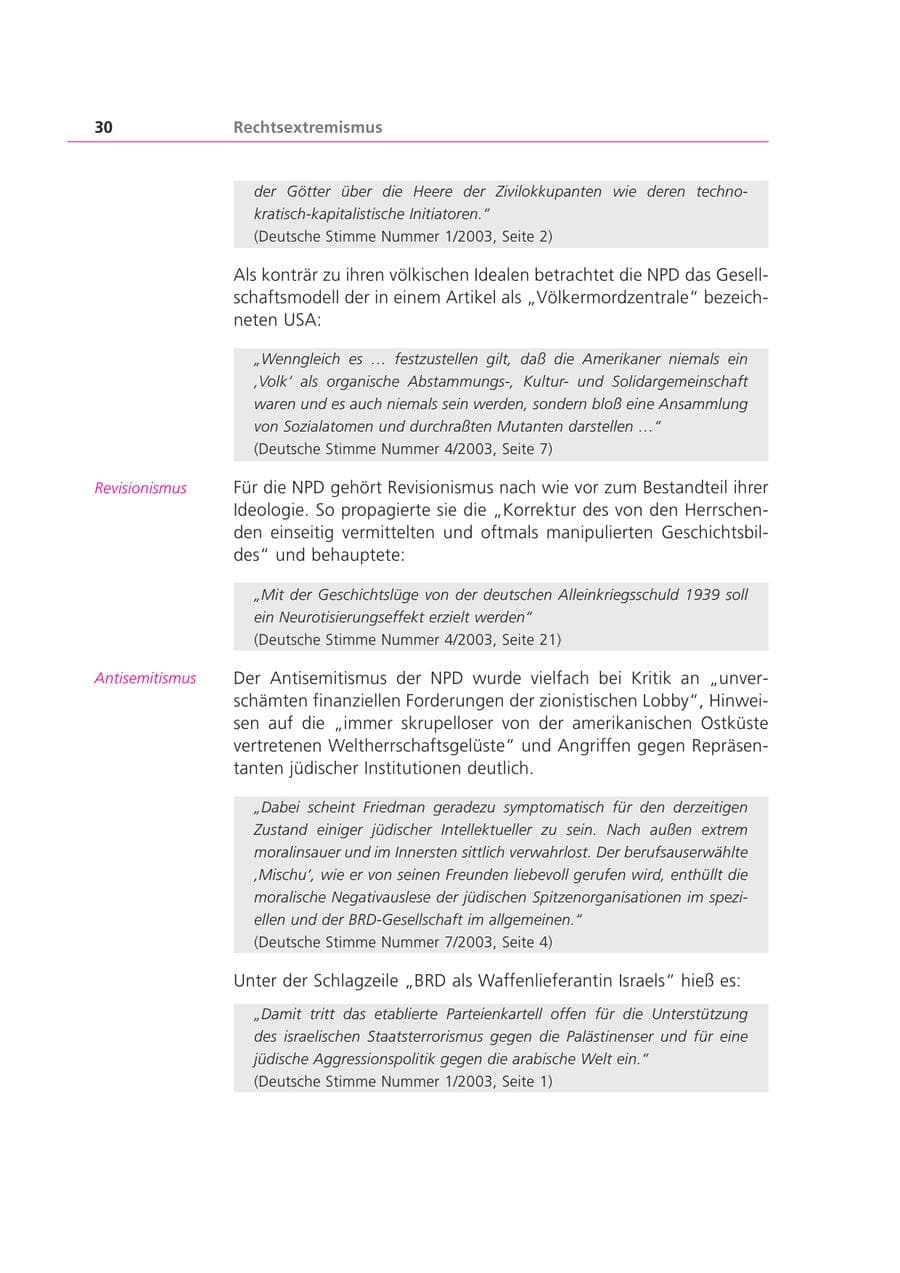 Seite 30 des Verfassungsschutzbericht 2003 Bayern