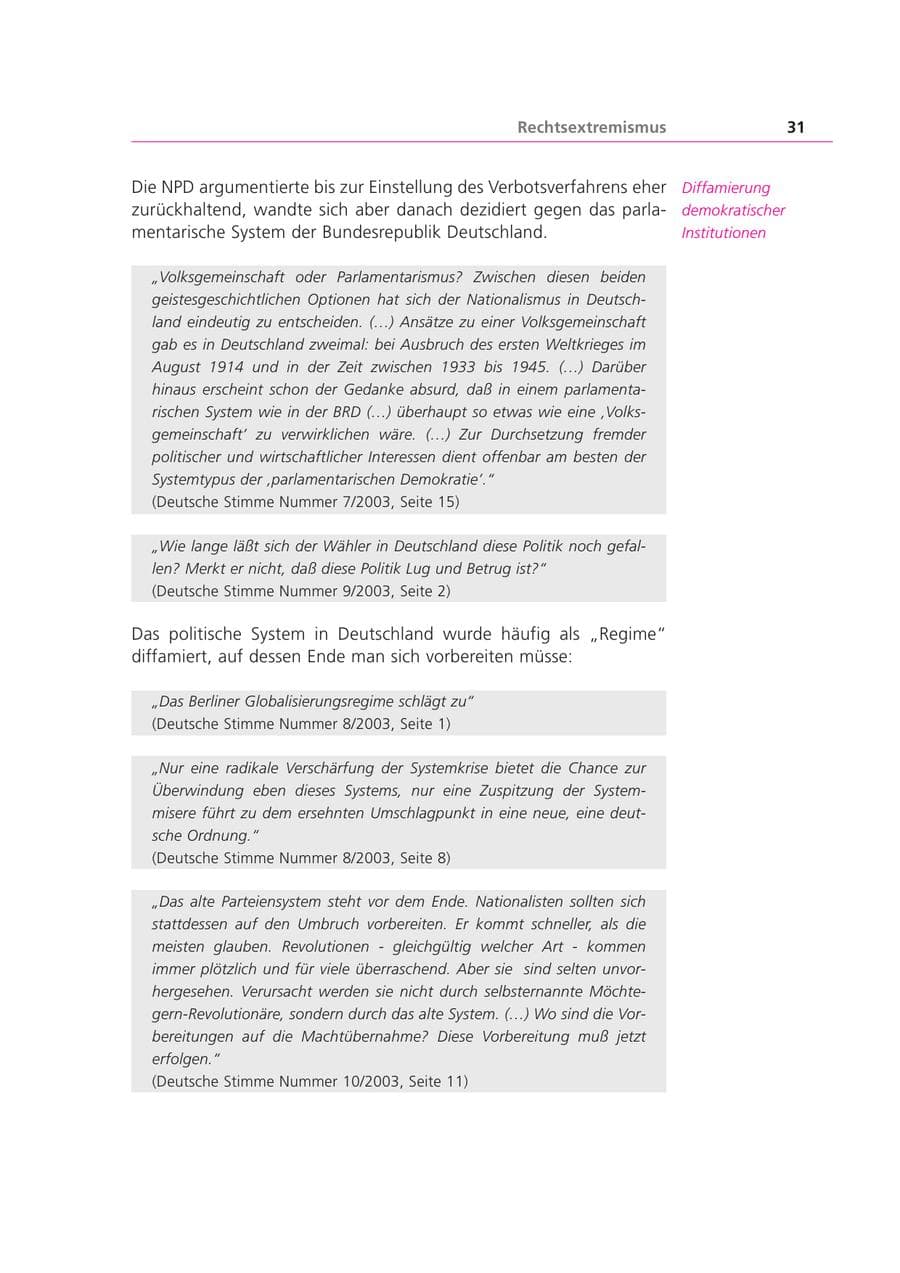 Seite 31 des Verfassungsschutzbericht 2003 Bayern