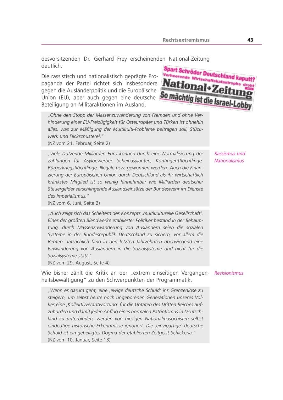 Seite 43 des Verfassungsschutzbericht 2003 Bayern