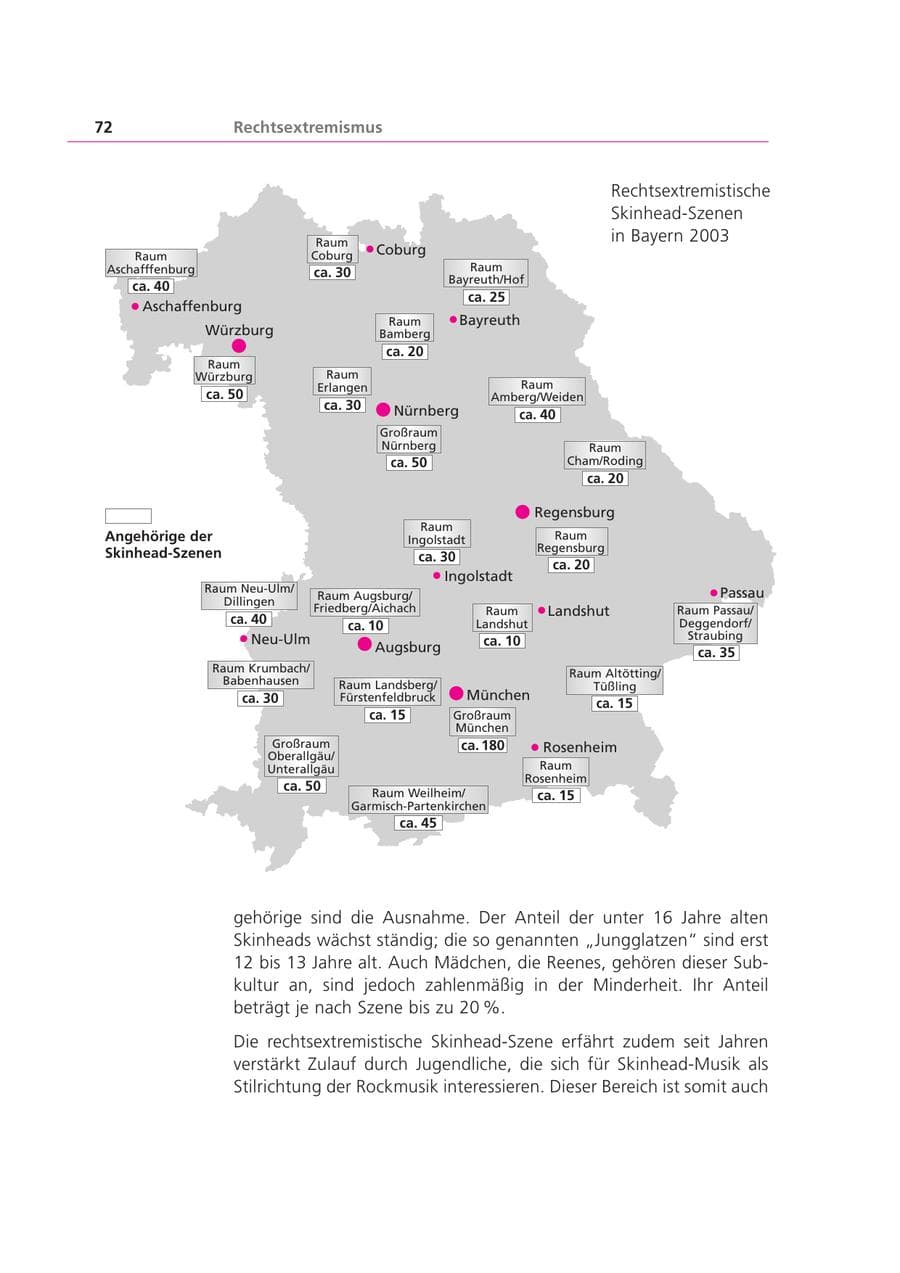 Seite 72 des Verfassungsschutzbericht 2003 Bayern