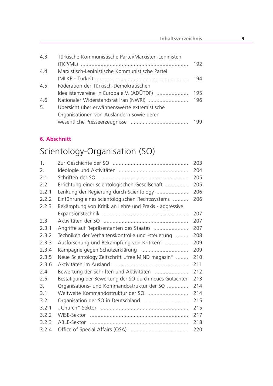Seite 9 des Verfassungsschutzbericht 2003 Bayern
