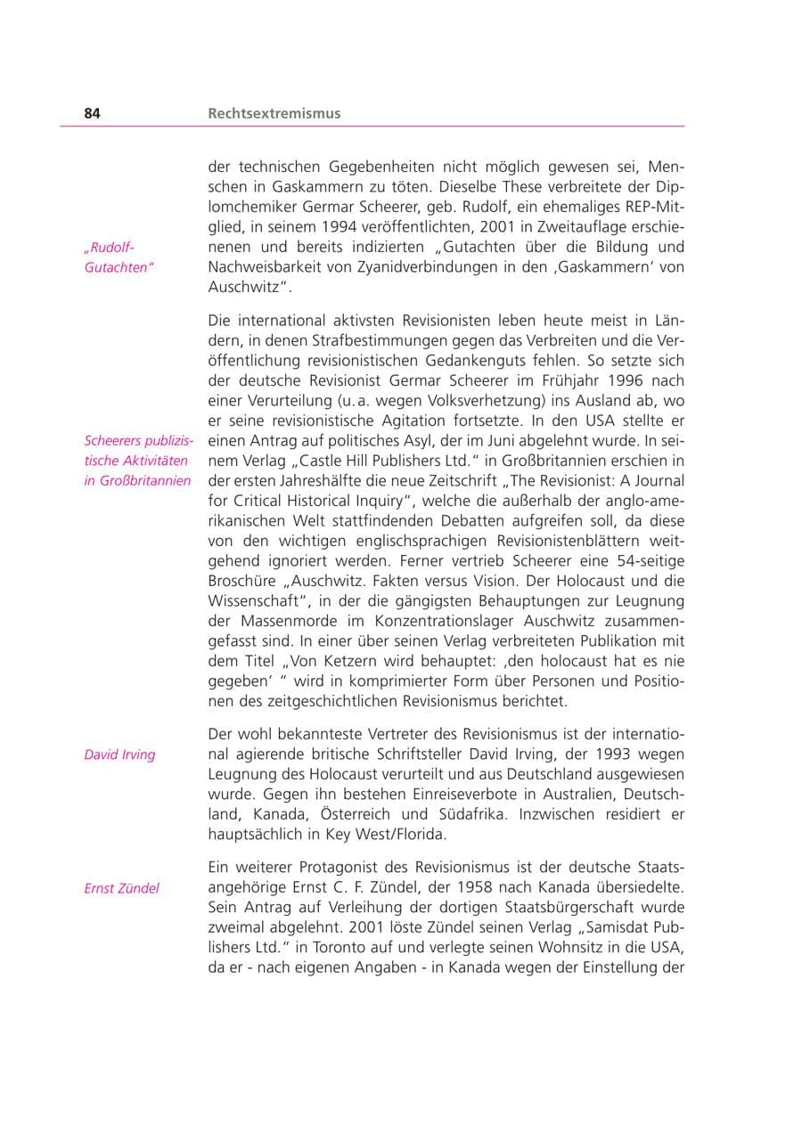 Seite 84 des Verfassungsschutzbericht 2003 Bayern