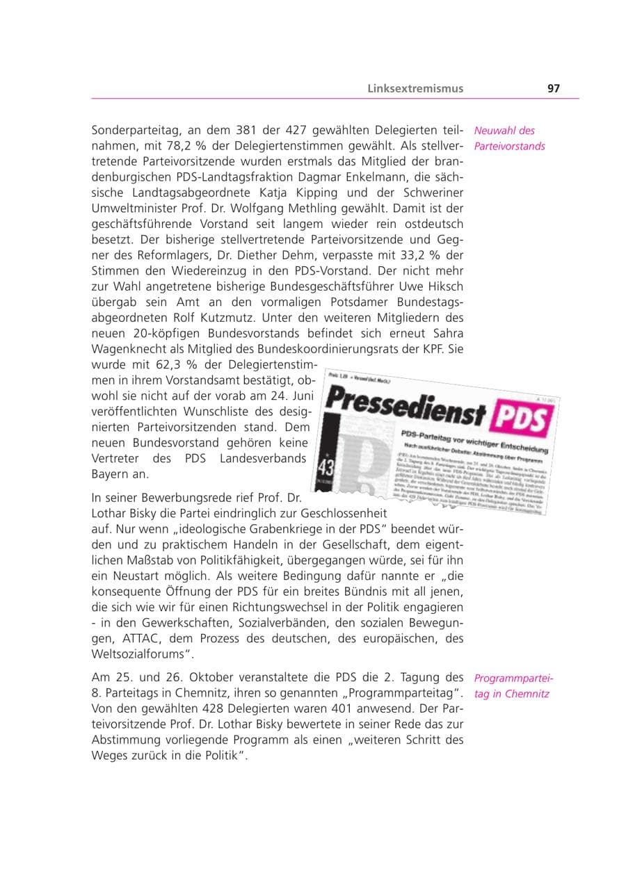 Seite 97 des Verfassungsschutzbericht 2003 Bayern
