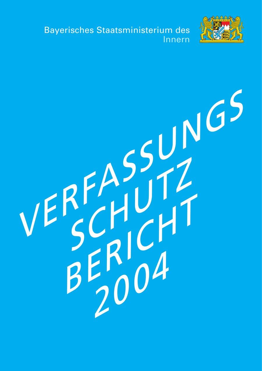 Seite 1 des Verfassungsschutzbericht 2004 Bayern
