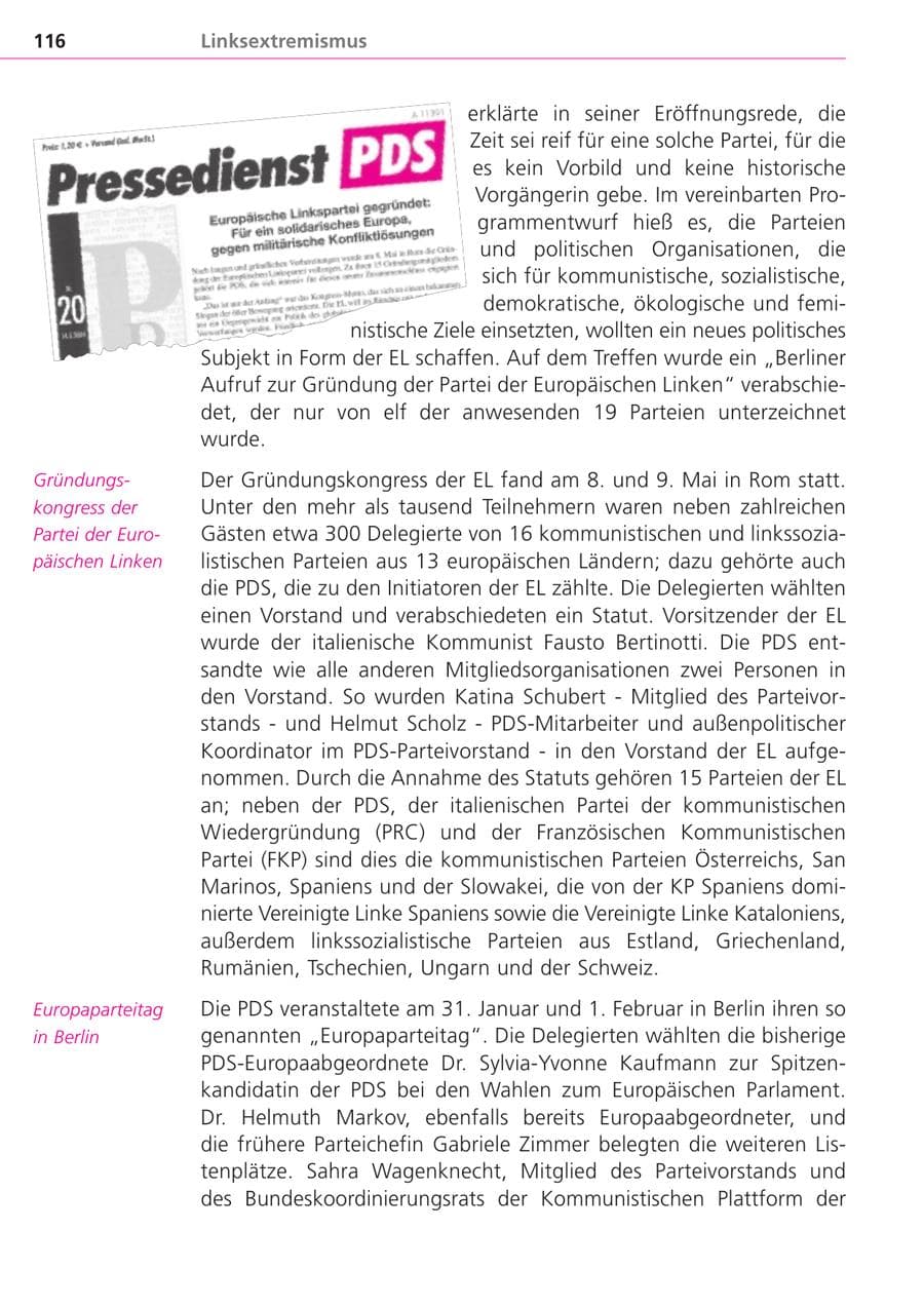 Seite 116 des Verfassungsschutzbericht 2004 Bayern