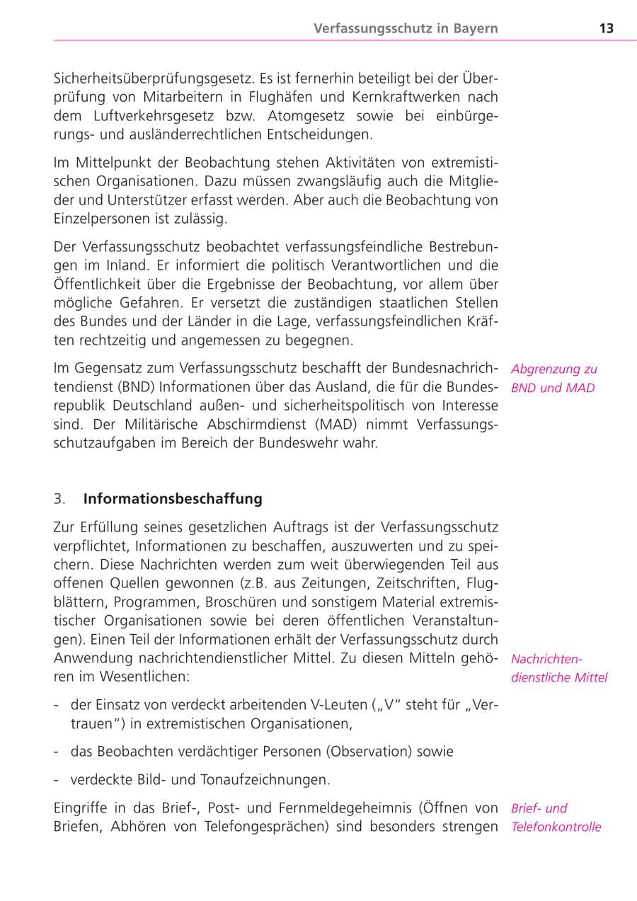 Seite 13 des Verfassungsschutzbericht 2004 Bayern