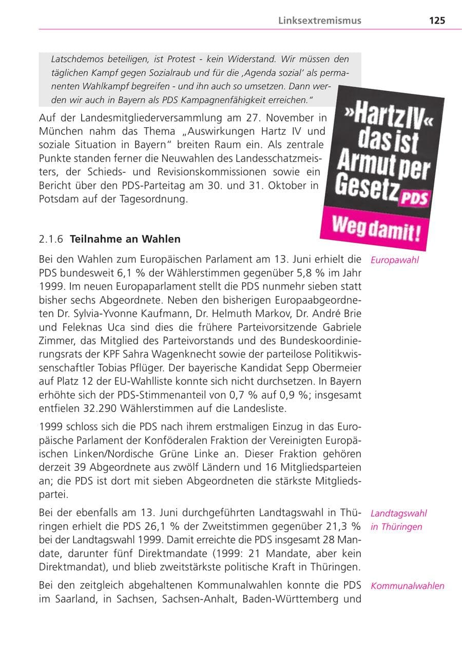 Seite 125 des Verfassungsschutzbericht 2004 Bayern