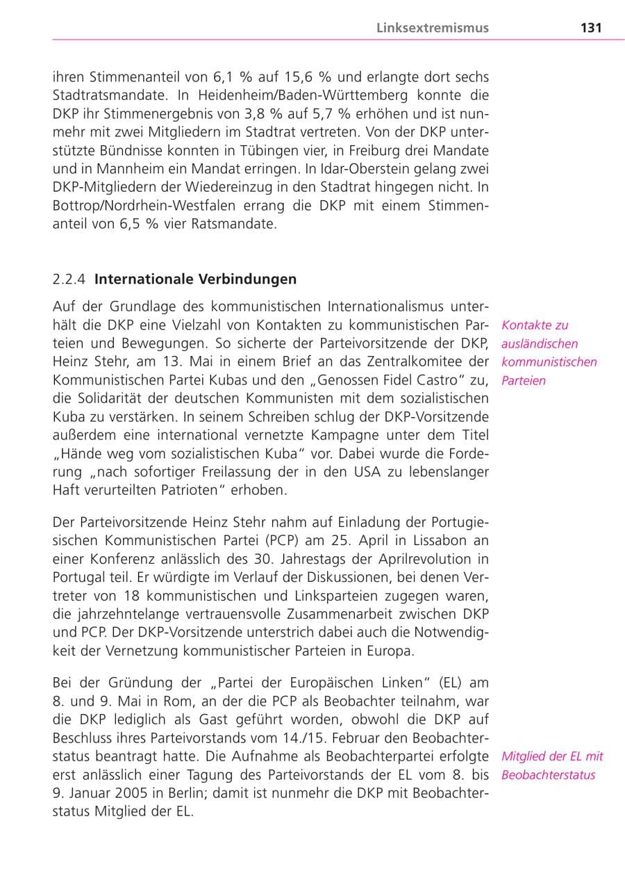 Seite 131 des Verfassungsschutzbericht 2004 Bayern
