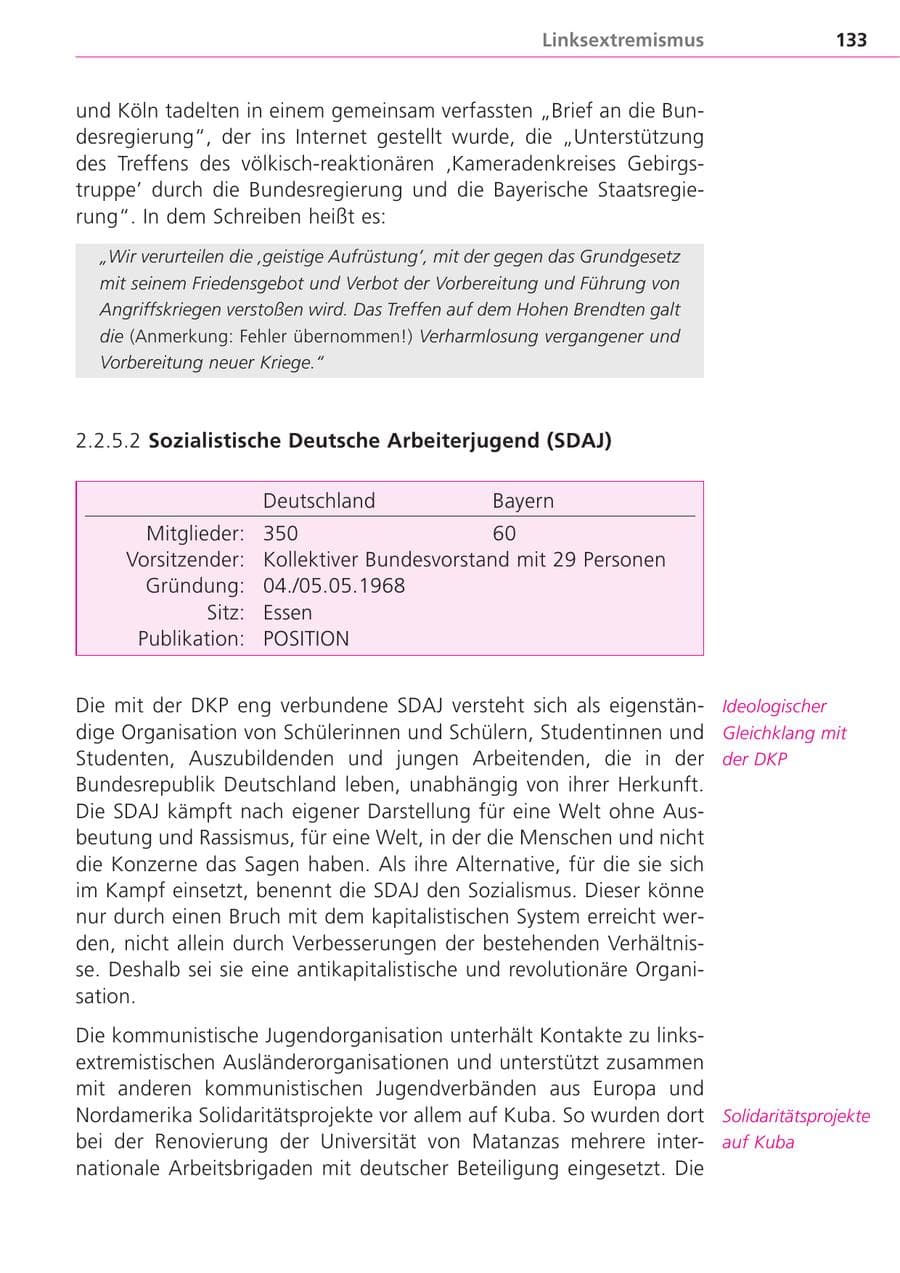 Seite 133 des Verfassungsschutzbericht 2004 Bayern
