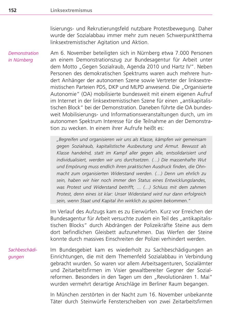 Seite 152 des Verfassungsschutzbericht 2004 Bayern