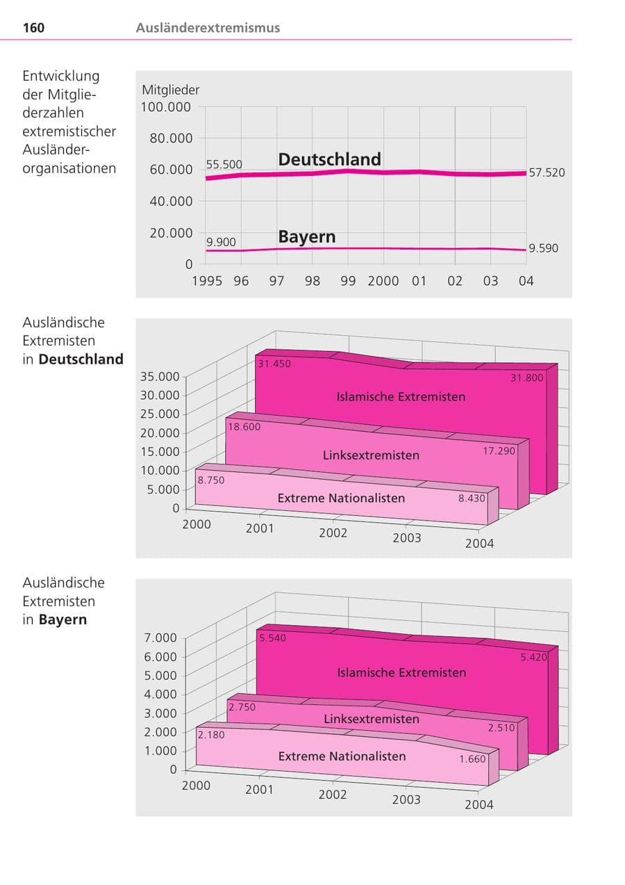 Seite 160 des Verfassungsschutzbericht 2004 Bayern
