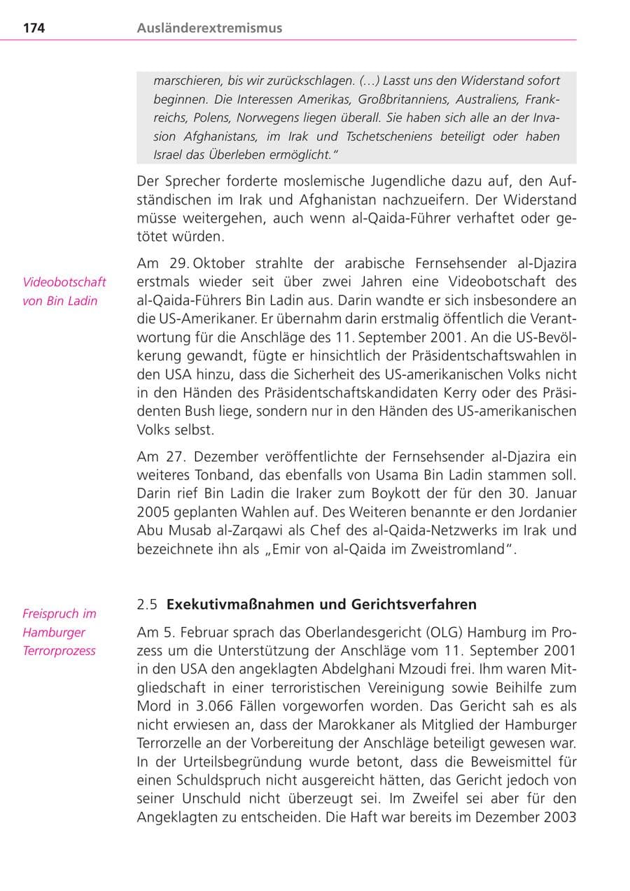 Seite 174 des Verfassungsschutzbericht 2004 Bayern