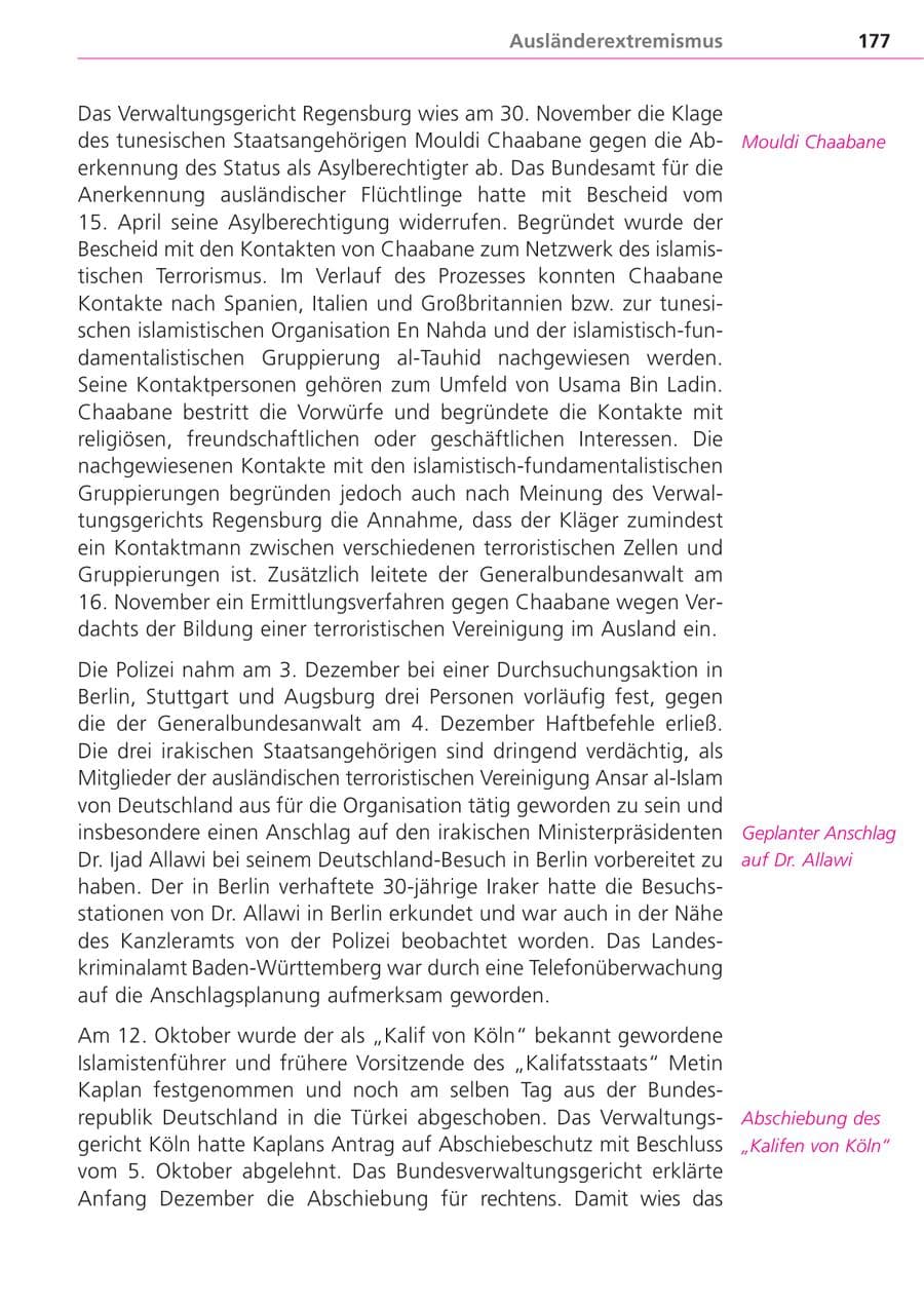 Seite 177 des Verfassungsschutzbericht 2004 Bayern